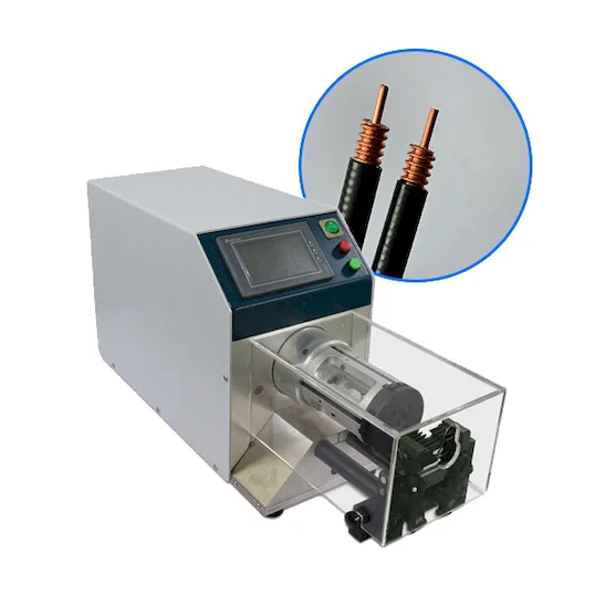 เครื่องปอกสายโคแอกเชียลกึ่งอัตโนมัติ WPM-8608 - เครื่องตัดและปอกสายไฟ